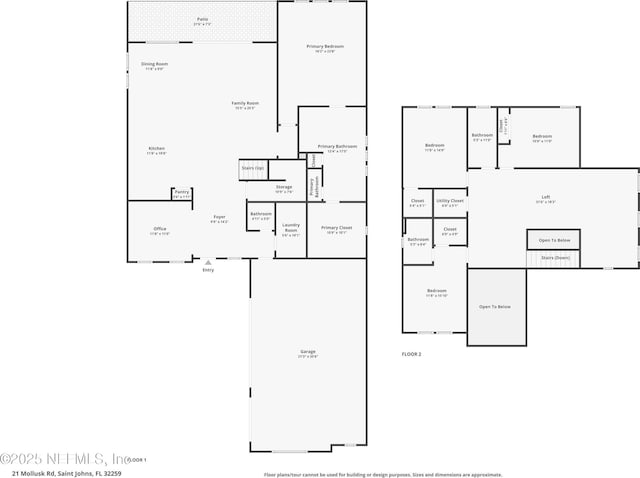 21 Mollusk Rd, Saint Johns, FL 32259 - view of floor plan / room layout