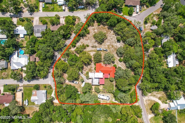 150 Calle Menendez, Saint Augustine, FL 32086 - aerial perspective of suburban area featuring property boundaries highlighted