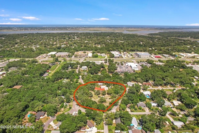 150 Calle Menendez, Saint Augustine, FL 32086 - aerial view of property's location featuring property parcel outlined and nearby suburban area