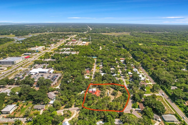 150 Calle Menendez, Saint Augustine, FL 32086 - aerial overview of property's location with property boundaries highlighted and a forest