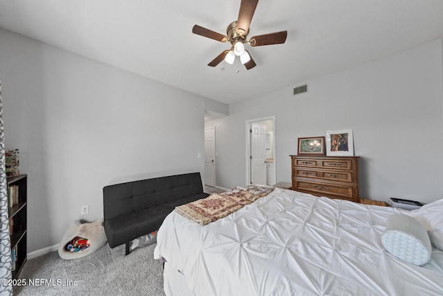 10075 Gate Pkwy N Unit 913, Jacksonville, FL 32246 - bedroom featuring carpet, a ceiling fan, and ensuite bath