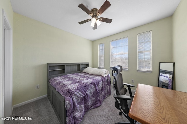 10075 Gate Pkwy N Unit 913, Jacksonville, FL 32246 - carpeted bedroom featuring an office area and a ceiling fan