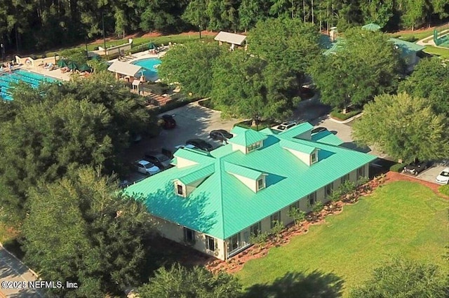 4705 Sawbuck St, Saint Augustine, FL 32092 - view from above of property featuring a pool