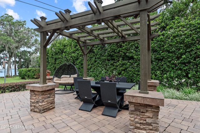 970 Fruit Cove Rd, Saint Johns, FL 32259 - view of patio featuring outdoor dining space and a pergola