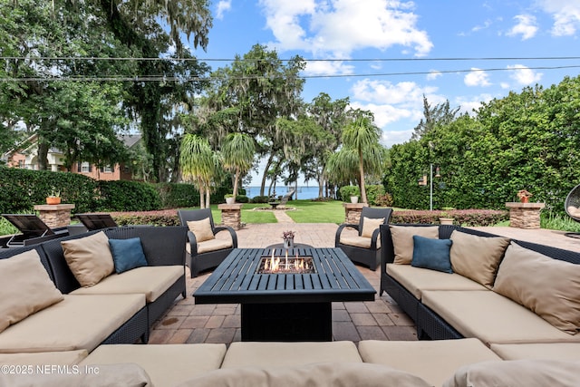 970 Fruit Cove Rd, Saint Johns, FL 32259 - view of patio / terrace featuring an outdoor living space with a fire pit