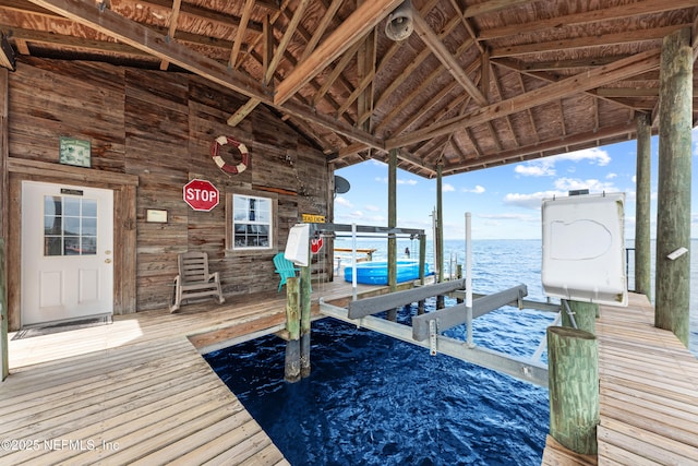 970 Fruit Cove Rd, Saint Johns, FL 32259 - dock with boat lift and a water view