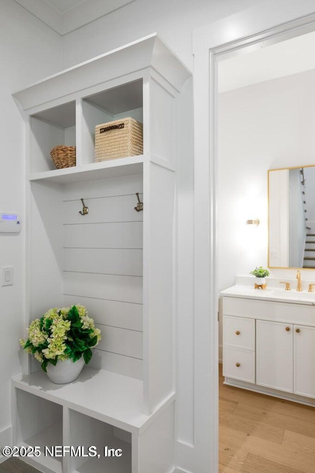 1501 Emma Ln, Neptune Beach, FL 32266 - mudroom with a sink and light wood-type flooring