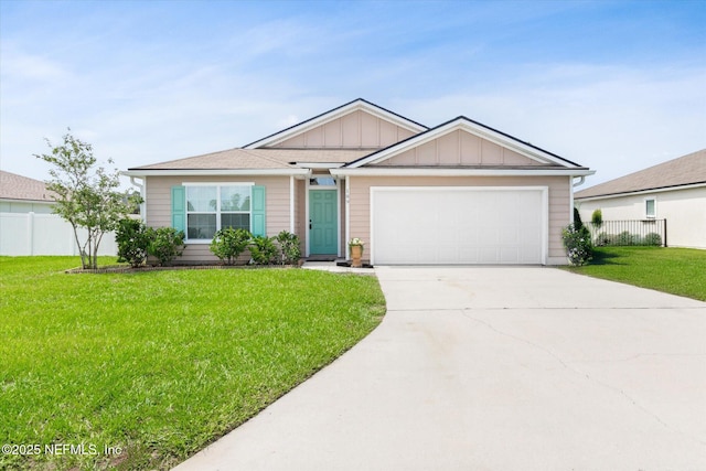 189 Blue Creek Way, Saint Augustine, FL 32086 - ranch-style house with driveway, an attached garage, and board and batten siding