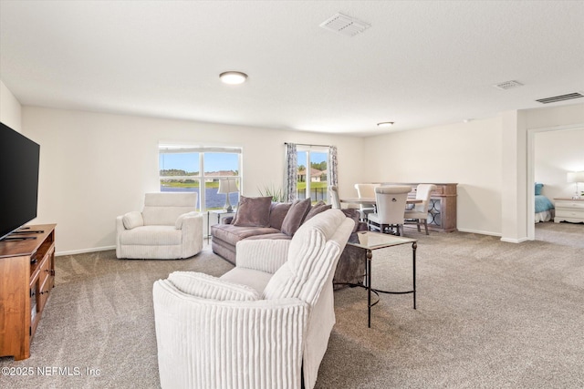 189 Blue Creek Way, Saint Augustine, FL 32086 - living area with carpet floors and a water view
