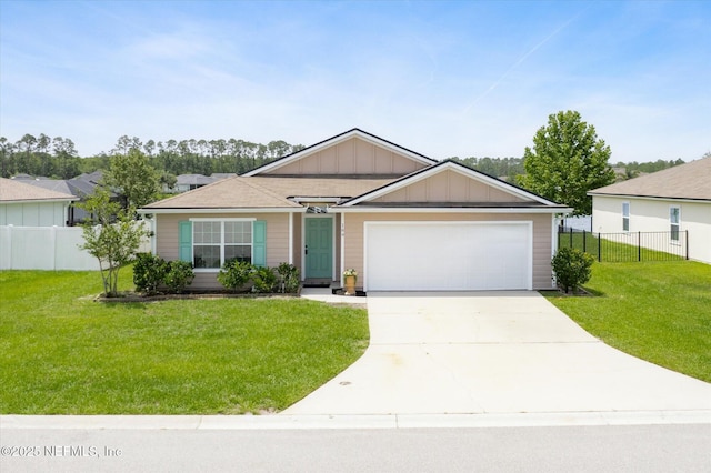189 Blue Creek Way, Saint Augustine, FL 32086 - ranch-style house featuring board and batten siding, a garage, and concrete driveway