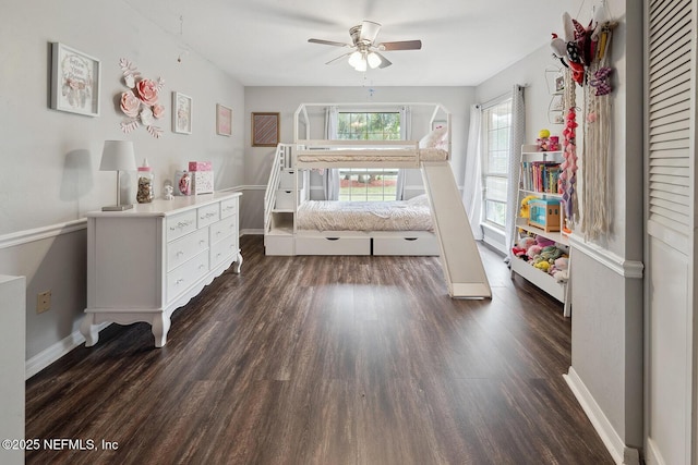 361 SE 34th St, Keystone Heights, FL 32656 - bedroom featuring dark wood-style flooring and baseboards