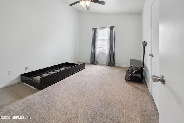 361 SE 34th St, Keystone Heights, FL 32656 - unfurnished bedroom with vaulted ceiling, carpet floors, and ceiling fan