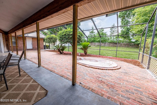 361 SE 34th St, Keystone Heights, FL 32656 - view of patio featuring a lanai