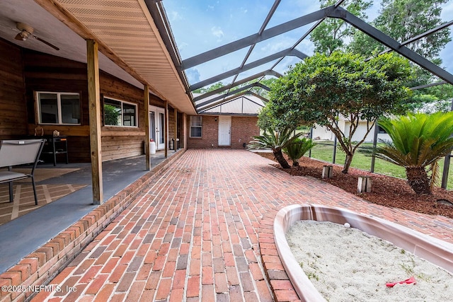 361 SE 34th St, Keystone Heights, FL 32656 - view of patio with a lanai