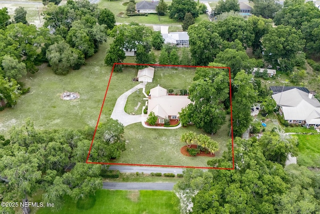 361 SE 34th St, Keystone Heights, FL 32656 - aerial view of residential area featuring property parcel outlined