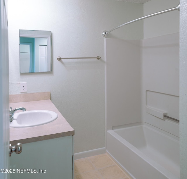 100 Fairway Park Blvd Unit 1004, Ponte Vedra Beach, FL 32082 - bathroom with vanity, shower / bath combination, and tile patterned floors
