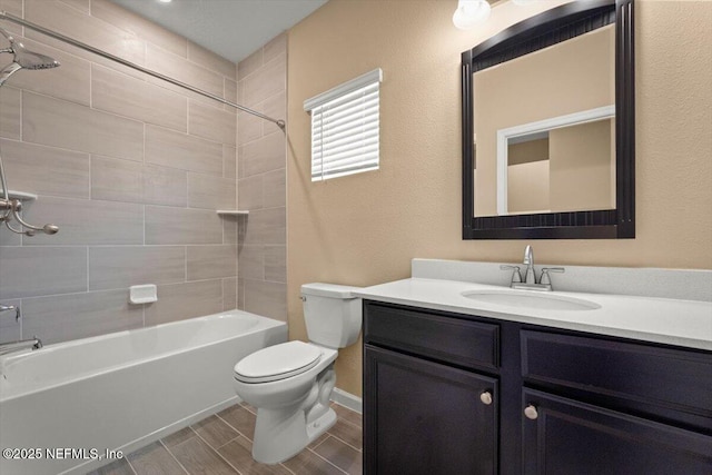 75570 Pondside Ln, Yulee, FL 32097 - bathroom featuring vanity, shower / washtub combination, and wood finish floors