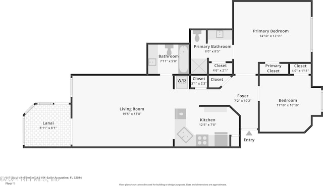110 Ocean Hollow Ln Unit 114, Saint Augustine, FL 32084 - view of floor plan / room layout