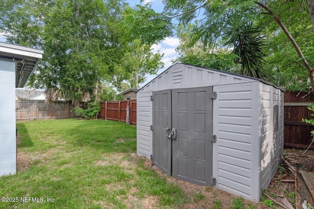 325 Sargo Rd, Atlantic Beach, FL 32233 - view of shed featuring a fenced backyard