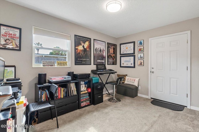 325 Sargo Rd, Atlantic Beach, FL 32233 - carpeted office space with a textured ceiling and baseboards