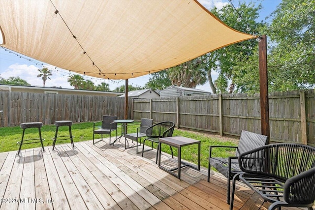 325 Sargo Rd, Atlantic Beach, FL 32233 - wooden terrace featuring a fenced backyard