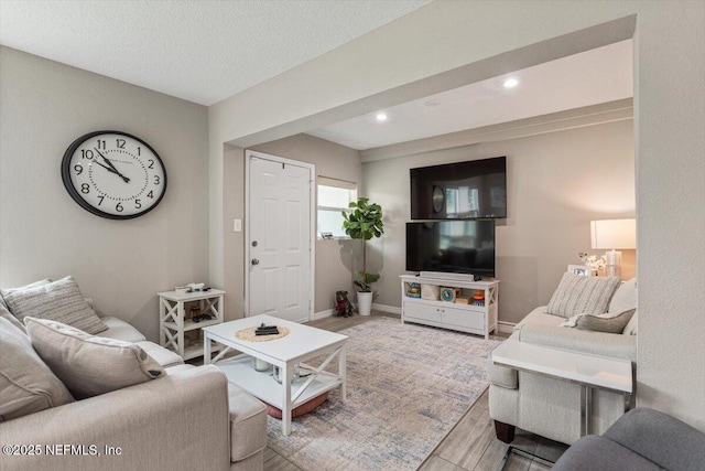 325 Sargo Rd, Atlantic Beach, FL 32233 - living room with wood finished floors and recessed lighting