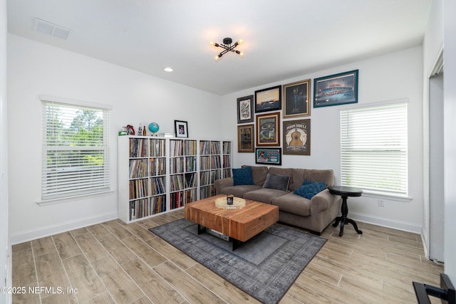 347 Ness Cir, Saint Augustine, FL 32095 - living area featuring light wood-type flooring and recessed lighting