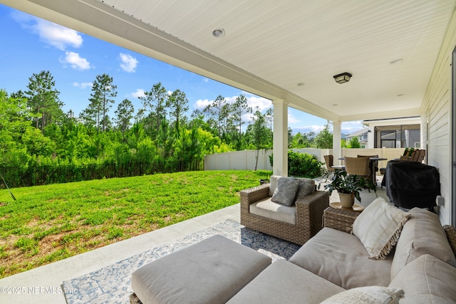 347 Ness Cir, Saint Augustine, FL 32095 - fenced backyard featuring outdoor lounge area, a patio area, and outdoor dining area