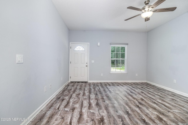 4725 Melanie St, Hastings, FL 32145 - empty room with wood finished floors and ceiling fan