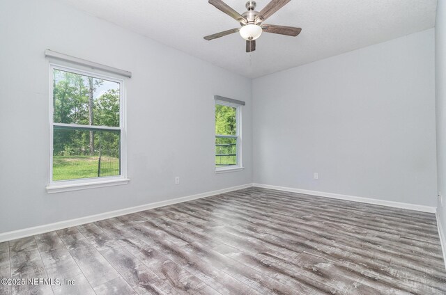 4725 Melanie St, Hastings, FL 32145 - empty room featuring wood finished floors and a ceiling fan