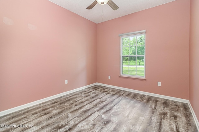 4725 Melanie St, Hastings, FL 32145 - empty room with wood finished floors and a ceiling fan