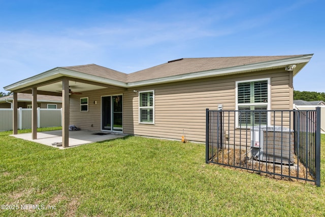 7250 Steventon Way, Jacksonville, FL 32244 - rear view of property with ceiling fan and a patio area