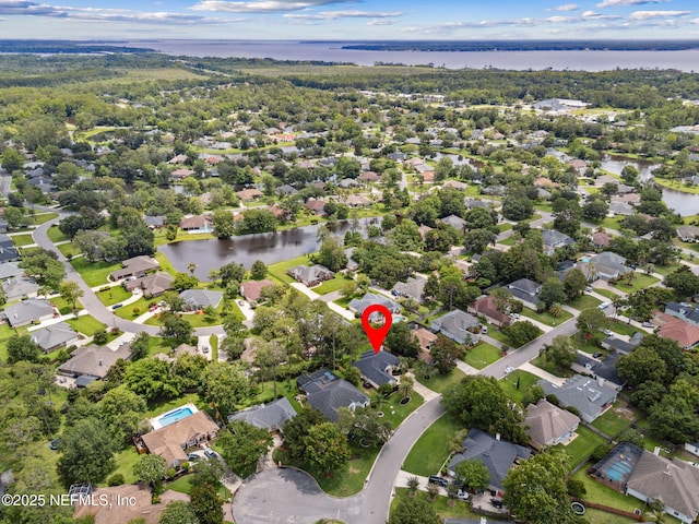 1912 Bluebonnet Way, Fleming Island, FL 32003 - aerial view of property and surrounding area featuring a nearby body of water and nearby suburban area