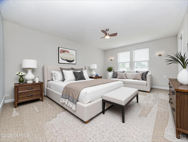 154 Moorcroft Way, Saint Augustine, FL 32092 - bedroom with light colored carpet and a ceiling fan