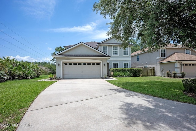 1341 River City St, Saint Augustine, FL 32092 - traditional home with concrete driveway, stucco siding, and a garage