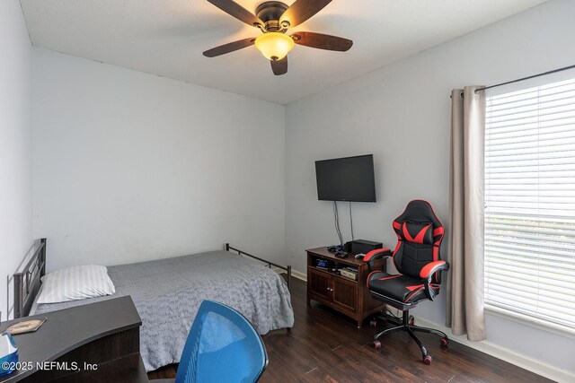 1341 River City St, Saint Augustine, FL 32092 - bedroom featuring multiple windows, dark wood finished floors, and ceiling fan