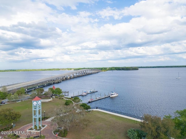 209 N 7th St, Palatka, FL 32177 - aerial view of a large body of water and a notable bridge
