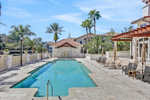 14402 Marina San Pablo Pl Unit 203, Jacksonville, FL 32224 - community pool featuring a patio and a pergola