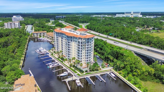 14402 Marina San Pablo Pl Unit 203, Jacksonville, FL 32224 - aerial view of a nearby body of water and a tree filled landscape