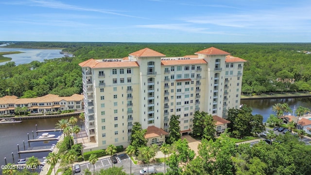 14402 Marina San Pablo Pl Unit 203, Jacksonville, FL 32224 - view of apartment building / complex with a water view and a forest view