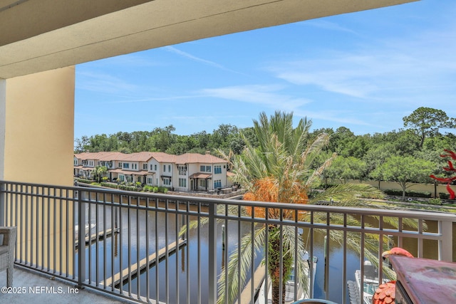 14402 Marina San Pablo Pl Unit 203, Jacksonville, FL 32224 - balcony featuring a residential view and a water view