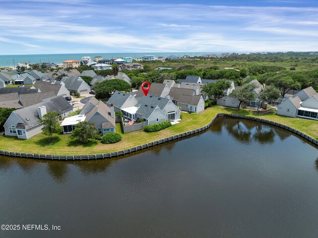 107 Hammock Cir, Saint Augustine, FL 32084 - aerial perspective of suburban area featuring a large body of water