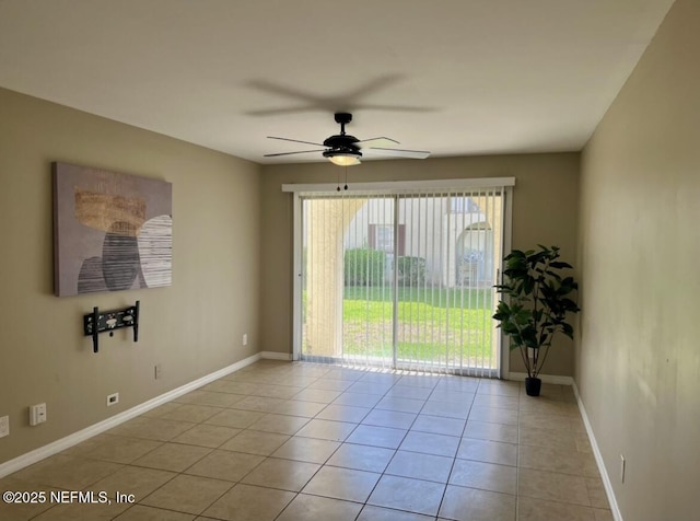 1713 El Camino Rd Unit 3, Jacksonville, FL 32216 - spare room with light tile patterned floors and ceiling fan