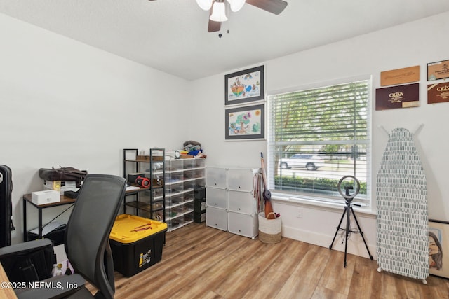 13967 Devan Lee Dr N, Jacksonville, FL 32226 - office with wood finished floors and ceiling fan