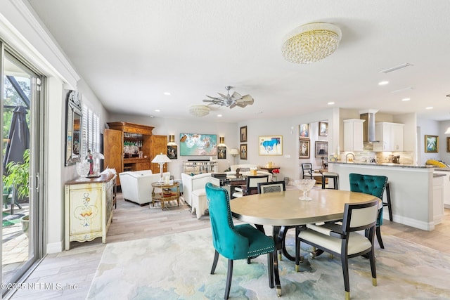 435 Tree Side Ln, Ponte Vedra, FL 32081 - dining room with light wood finished floors and recessed lighting