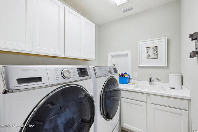 435 Tree Side Ln, Ponte Vedra, FL 32081 - laundry area featuring washer and dryer and cabinet space