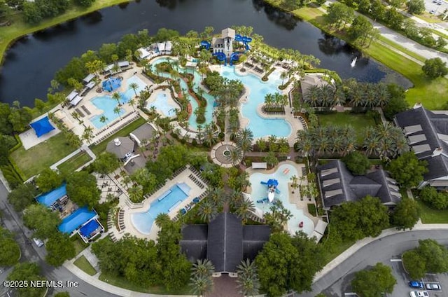 435 Tree Side Ln, Ponte Vedra, FL 32081 - aerial overview of property's location with a pool and a nearby body of water