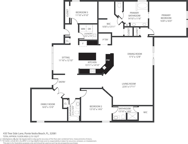 435 Tree Side Ln, Ponte Vedra, FL 32081 - view of property floor plan