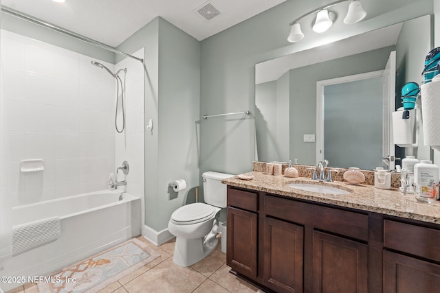 33114 Prairie Parke Pl, Fernandina Beach, FL 32034 - bathroom with vanity, shower / washtub combination, and tile patterned flooring