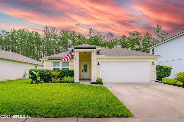 141 Balmoral Castle Dr, Saint Johns, FL 32259 - view of front of house featuring a front lawn, driveway, and an attached garage